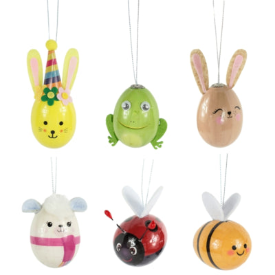 Hanger ei animal 5,5 cm 6 assorti | 42 stuks