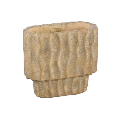 Ptmd bloempot mitty ovaal s bruin 20 cm | 8 stuks