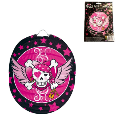Folat lampion pirate girl 22 cm | 24 stuks