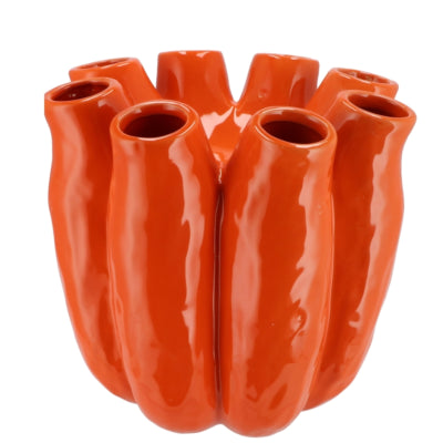 Daan kromhout vaas luna tube oranje 24 cm | 2 stuks