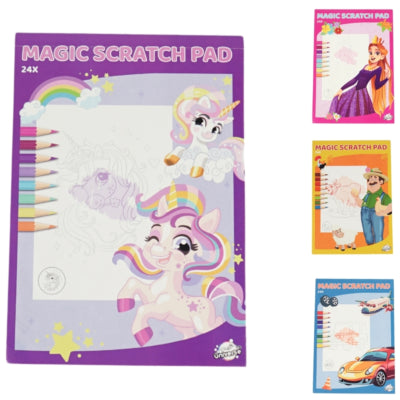 Craft universe kras kleurboek a5 4 assorti | 36 stuks