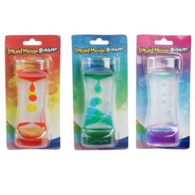Liquid motion bubbler zandloper 14 cm 3 assorti | 24 stuks