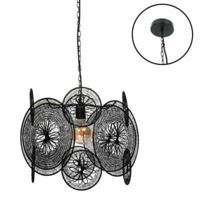 Ptmd hanglamp desh zwart 40 cm | 2 stuks