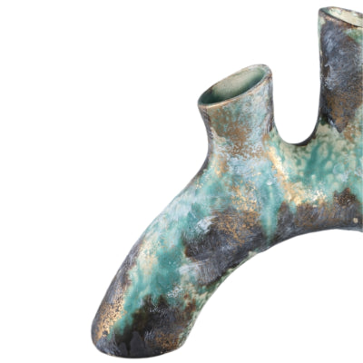Ptmd vaas ayaz boog turquoise 29 cm | 6 stuks