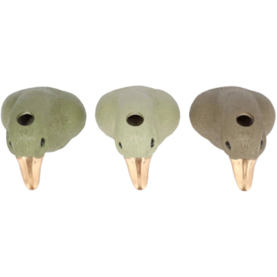 Daan kromhout beeld duck head groen 20 cm 3 assorti | 6 stuks