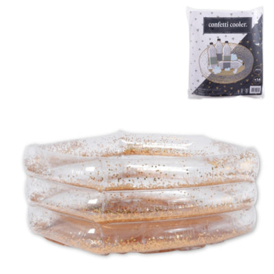 Senza opblaasbare bekerhouder goudkleurig 55 cm | 6 stuks