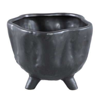 Ptmd bloempot ricco l zwart 22 cm | 4 stuks