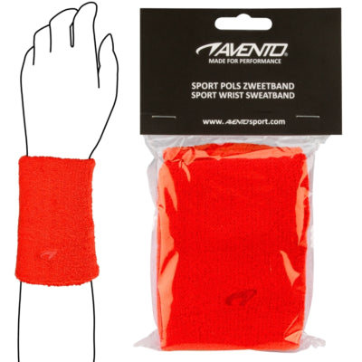 Avento sport pols zweetband oranje set van 2 | 25 stuks
