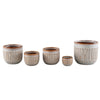 Ptmd bloempot ruuby s grijs bruin 11 cm | 18 stuks