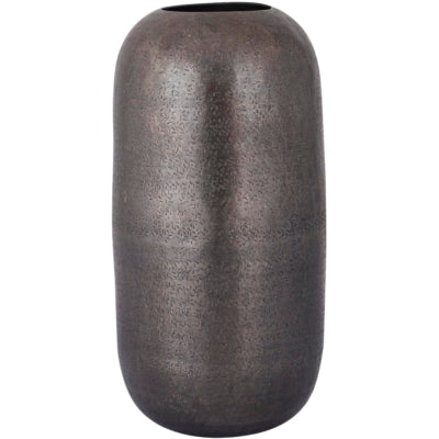 Ptmd vaas yourne l aluminium grijs 34 cm | 6 stuks