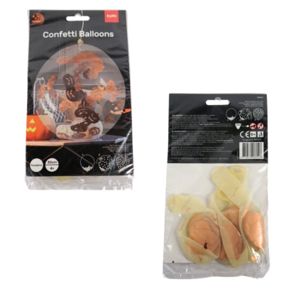 Folat confetti ballonnen hallowen 30 cm set van 4 | 48 stuks