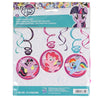 Amscan spiraal hanger my little pony 80 cm set van 6 | 20 stuks