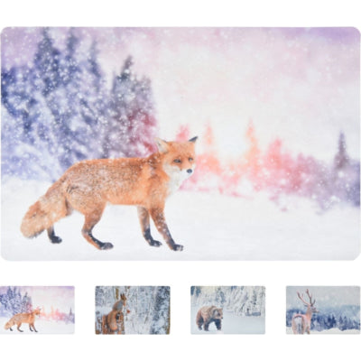 H s collection deurmat kerst winter 58 cm 4 assorti | 24 stuks