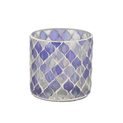 Daan kromhout theelichthouder mosaic s paars 8 cm | 24 stuks