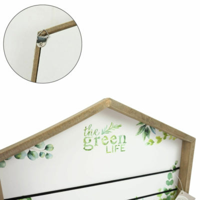 Kaarthouder huis green life 32 cm | 6 stuks