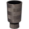Ptmd bloempot erga aluminium m grijs 40 cm | 2 stuks