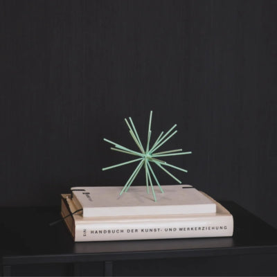 Housevitamin ornament firework metaal mintgroen 25 cm | 12 stuks