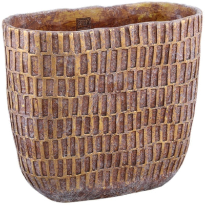 Ptmd bloempot vivienne bruin 40 cm | 2 stuks