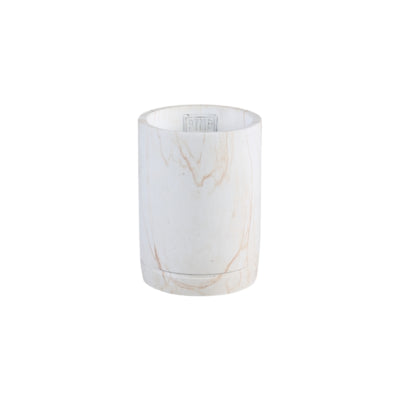 Ptmd bloempot marmy cilinder crème xs 15 cm | 8 stuks