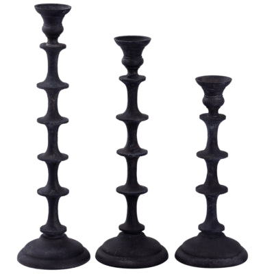 Ptmd kandelaar freddie s zwart 31,5 cm | 6 stuks