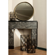 Ptmd windlicht stenn ovaal metaal messingkleurig 50 cm set van 3 | 2 stuks - afbeelding 2
