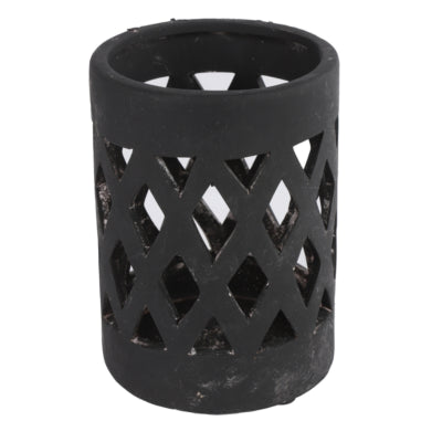 Countryfield theelichthouder dassel m zwart 16 cm | 12 stuks