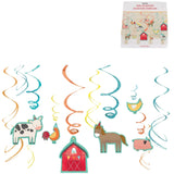 Amscan spiraal hanger barnyard 61 cm set van 12 | 20 stuks - afbeelding 1