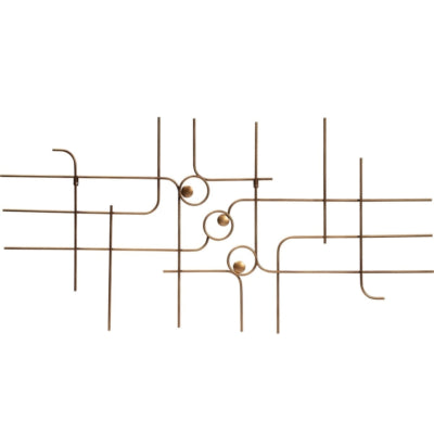 Bepurehome wanddecoratie messingkleurig 139,5 cm | 4 stuks