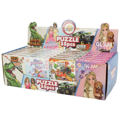 Puzzel 21 cm 35 stukjes 4 assorti | 24 stuks