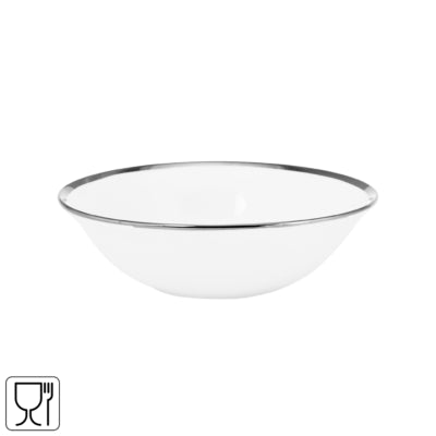 Vtwonen kom white silver 15 cm | 12 stuks