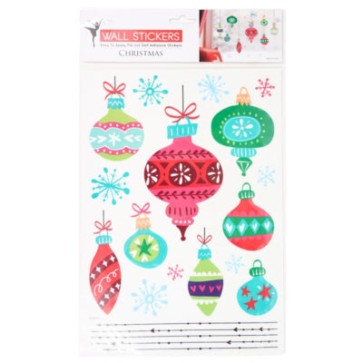Muurstickers kerst kerstbal 42 x 25 cm | 48 stuks