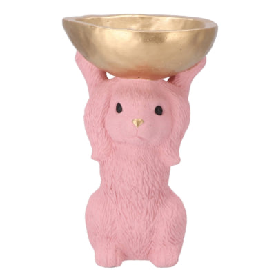Daan kromhout schaal konijn roze 28 cm | 4 stuks
