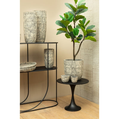 Ptmd bloempot jerell s bruin 12 cm | 12 stuks