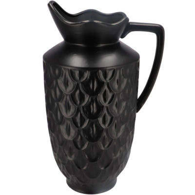 Daan kromhout vaas boa met handvat zwart 45 cm | 2 stuks