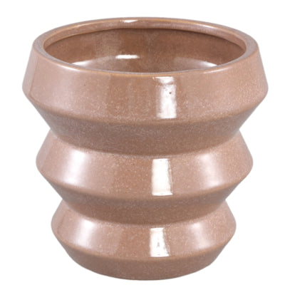 Ptmd bloempot tims l bruin 16 cm | 6 stuks