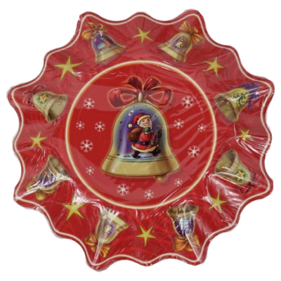 Papieren bord kerstbel 28 cm set van 3 | 50 stuks