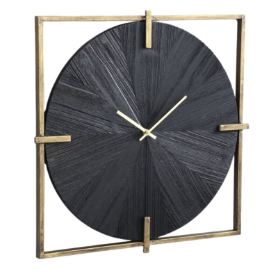 Ptmd wandklok oxxo goudkleurig zwart 53 cm | 2 stuks