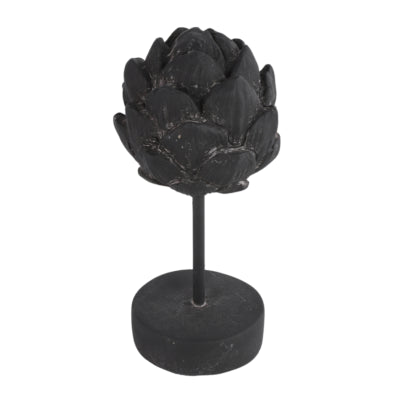 Countryfield beeld artisjok op voet davor zwart 23 cm | 6 stuks