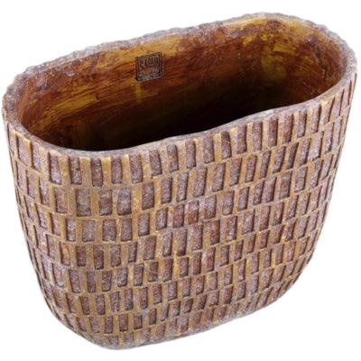 Ptmd bloempot vivienne bruin 40 cm | 2 stuks