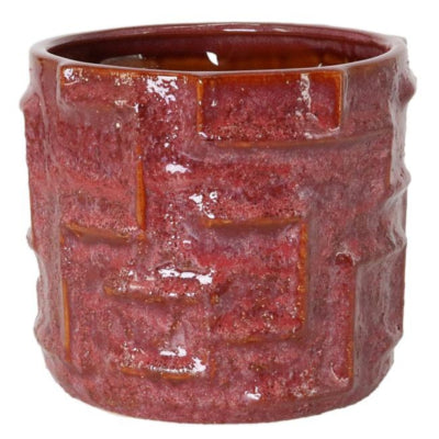 Ptmd bloempot leni xl bordeaux 18,5 cm | 6 stuks