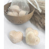 Daan kromhout amberblokje hart babypoeder 2,5 cm organza zakje met 3 stuks | 24 stuks - afbeelding 2