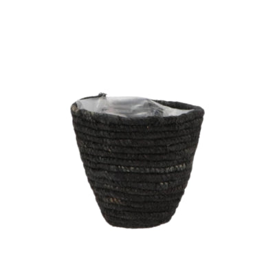 Daan kromhout bloempot seagrass mand zwart 12 cm | 24 stuks