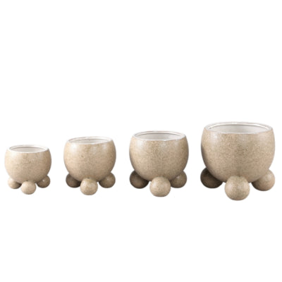 Ptmd bloempot malinda s creme 12,5 cm | 12 stuks