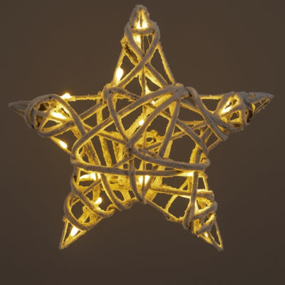 Kerstster led op batterij snow 40 cm | 12 stuks