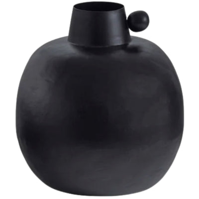 Woood vaas kita zwart 22 cm | 3 stuks