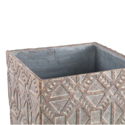 Ptmd bloempot jenah bruin s 16 cm | 8 stuks