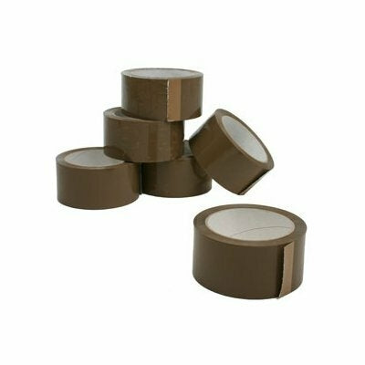 Verpakkingstape bruin 50 mm x 66 mtr | 36 stuks