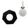 Stjernsund kaarsenring loua zwart glans 5,5 cm | 48 stuks