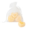 Daan kromhout amberblokje hart babypoeder 2,5 cm organza zakje met 3 stuks | 24 stuks