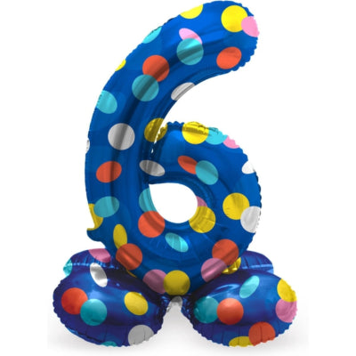 Folat folieballon staand 6 dots 41 cm | 20 stuks